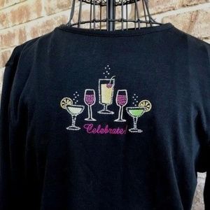 Festive Long Sleeve Top Ugly Christmas Party VTG